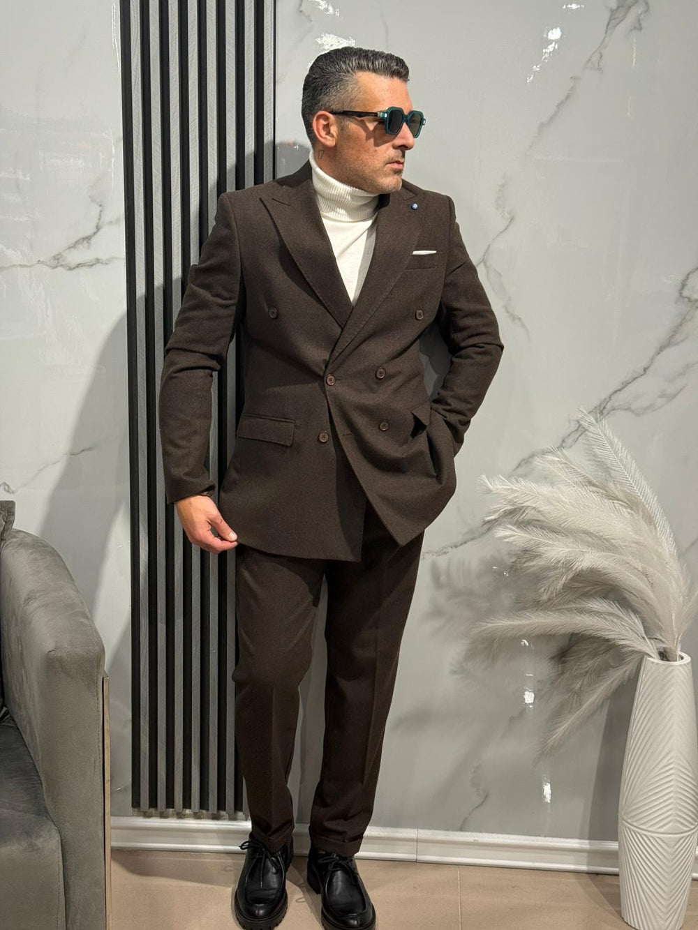 ABITO DOPPIO PETTO pantalone vita alta   MADE IN ITALY ART Must