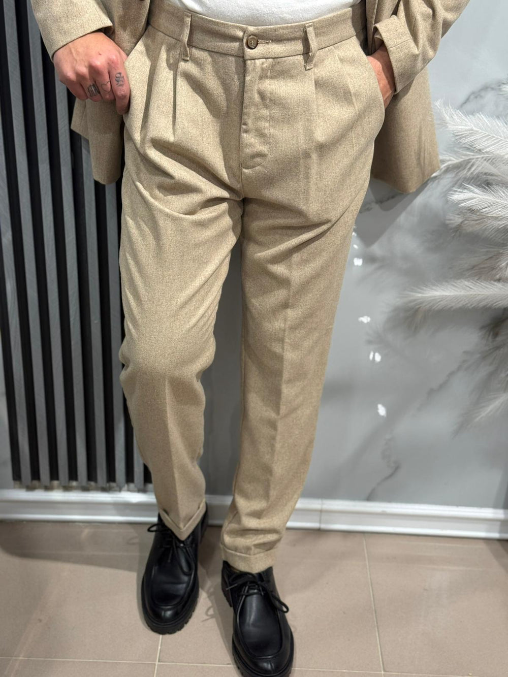 ABITO DOPPIO PETTO pantalone vita alta   MADE IN ITALY ART Must