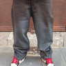 Jeans   Baggy Grigio spalmato marrone-0.jpeg
