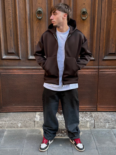 Jeans   Baggy Grigio spalmato marrone-2.jpeg