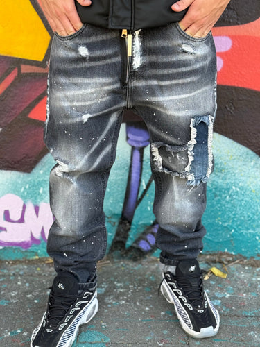 Jeans   Nero   Toppa blu sfumato mod Dsq  961-1.jpeg