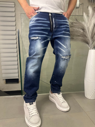 Jeans  blu mod d .s.q   O2 zip-2.jpeg