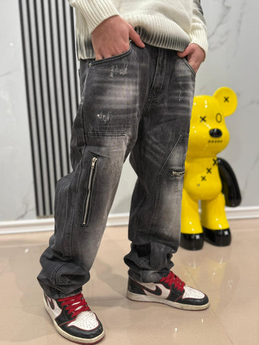 Jeans baggy NERO  CON ZIP DAVIDE ART AD8507X-0.jpeg