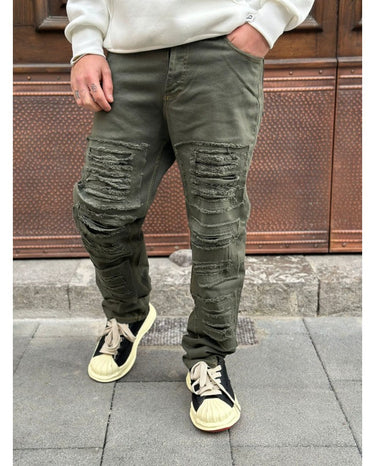 Jeans baggy  verde  con rotture  fondo largo-0.jpeg