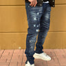 Jeans blu scuro zip caviglia skinny art Salvator kk126a-0.jpeg
