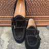 MOCASSINO IN CAMOSCIO NERO DOPPIA FIBBIA ARGENTO  silver BRILLANT-0.jpeg