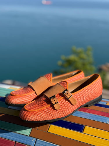 Mocassino  uomo in rafia Arancio-1.jpeg