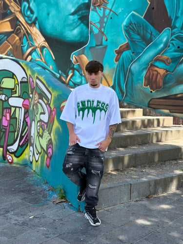 T-shirt bianca logo verde endless-1.jpeg