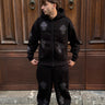 Track suit  nera Tuta zip  boxy fondo largo DIAMOND Brillantinata CROCE-0.jpeg