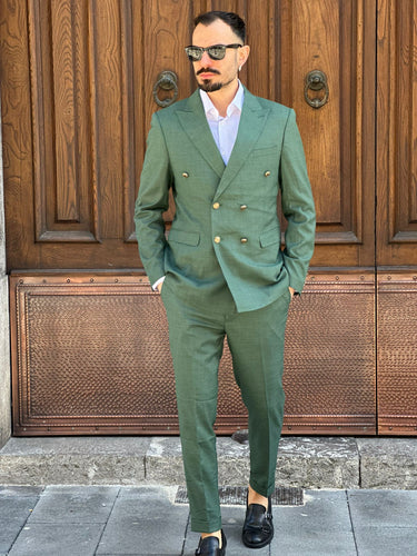 Abito sartoriale doppio petto con bottoni oro vari colori Marrakesh