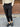 Pantalone vita alta nero due bottoni