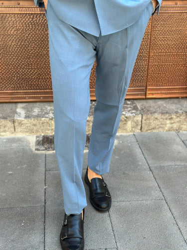 Abito sartoriale doppio petto celeste polvere art oslo HU09ORSO