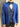 ABITO COREANO BLU ROYAL  CON REVER DAMASCATO TRE PEZZI CON GILET  LIMITED EDITION art zls5875 gg