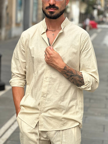 Camicia coreana lino cotone vari colori