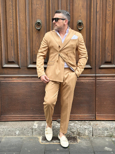 abito doppio petto sartoriale gessato  beige art jast-2.jpeg