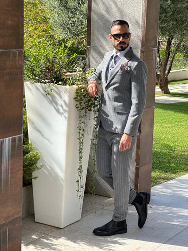 abito monopetto sartoriale grigio  riga stretta art gioello-0.jpeg