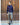 Camicia blu in viscosa con bottone argento q1