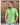 Camicia coreana serafino verde fluo in lino q1