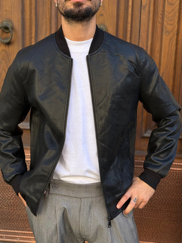 giacca giubbino  eco pelle nero  uomo q1-0.jpeg