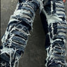jeans   RIPPED blu sfumato   con rotture sfumato  bianco    D818-0.jpeg