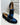 mocassino nero camoscio doppia fibia con patta  limited edition damascata blu    q1