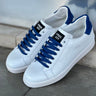 sneakers pelle bianca   richiamo blu lacci  blu art Sulmona-0.jpeg